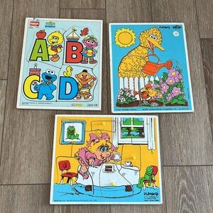 Vintage Playskool wooden puzzles